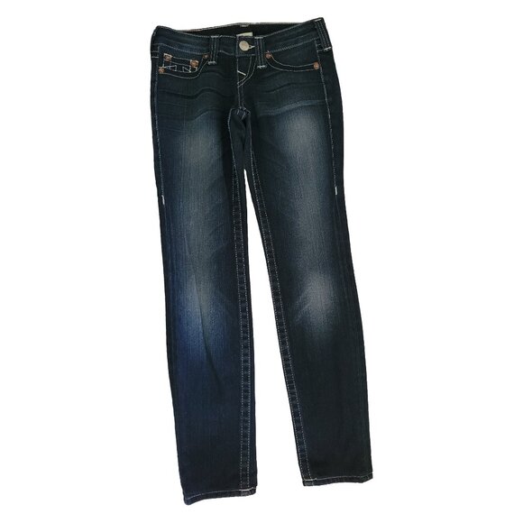 Authentic TRUE RELIGION Womens Dark Wash Jeans - Picture 1 of 5